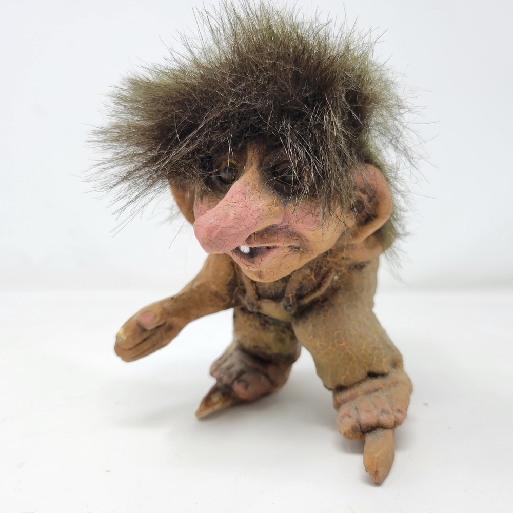 Nyform Norway  Ice Skating Troll Figurine Handmade Norway Folklore